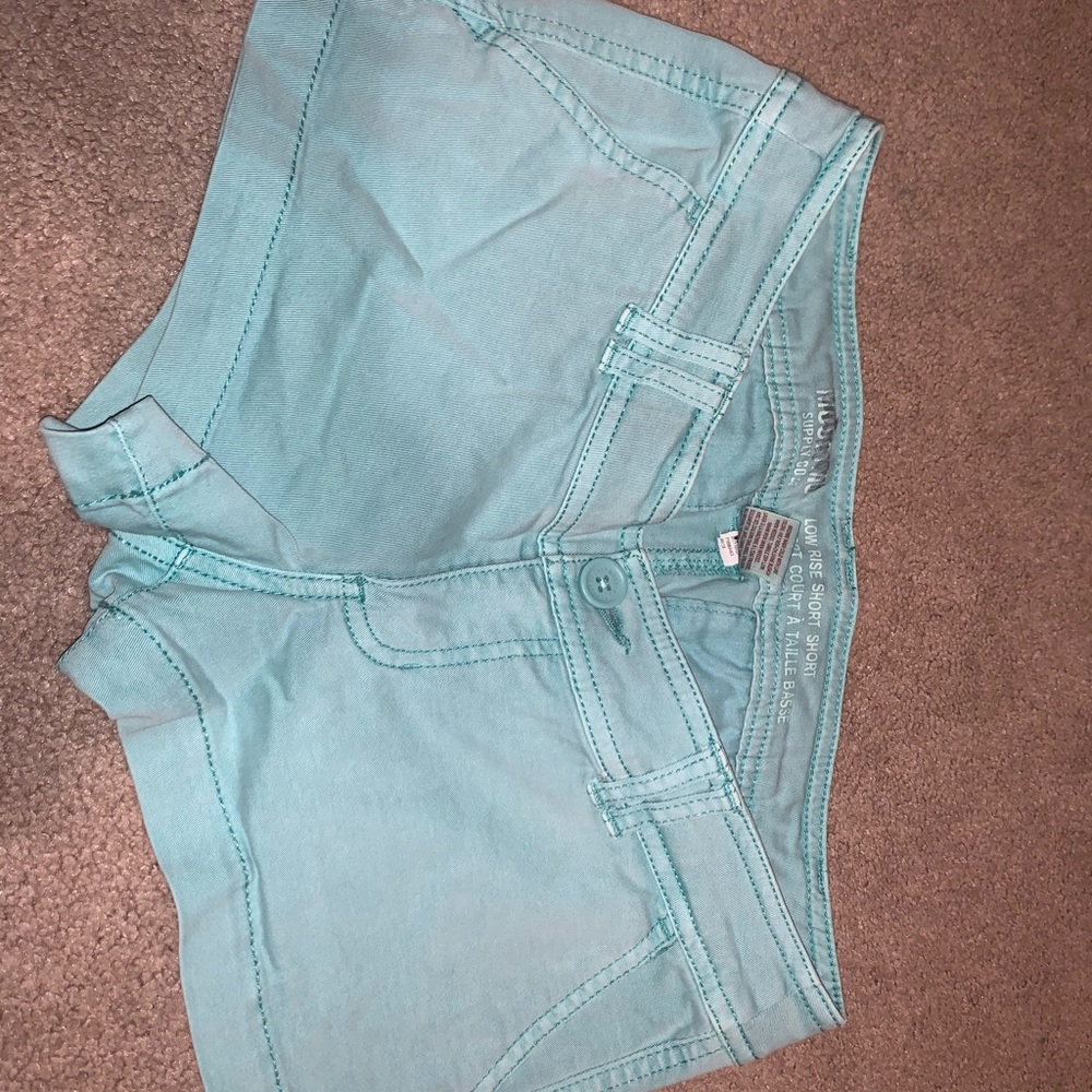 Light blue jean shorts